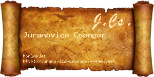 Juranovics Csongor névjegykártya
