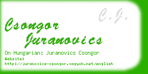 csongor juranovics business card